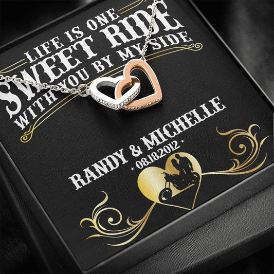 Jewelry - Life Is One Sweet Ride With You Biker Love Necklace