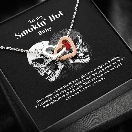Jewelry - My Smokin' Hot Baby, You Stole My Heart - Connected Hearts Necklace