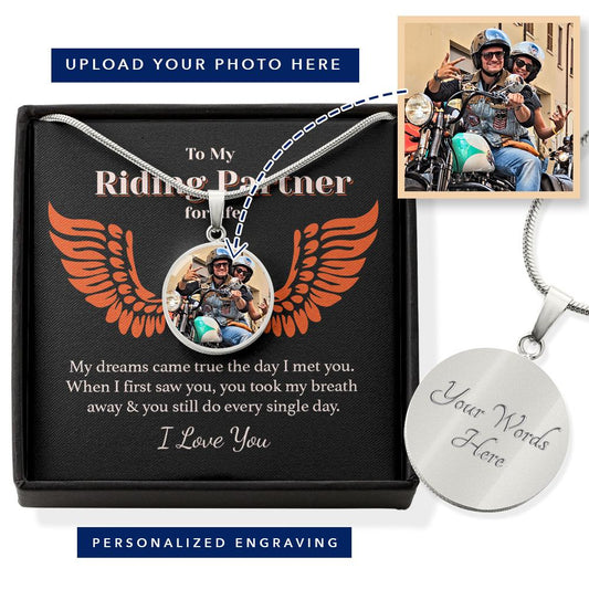 Jewelry - Personalized Riding Partner For Life Photo Necklace