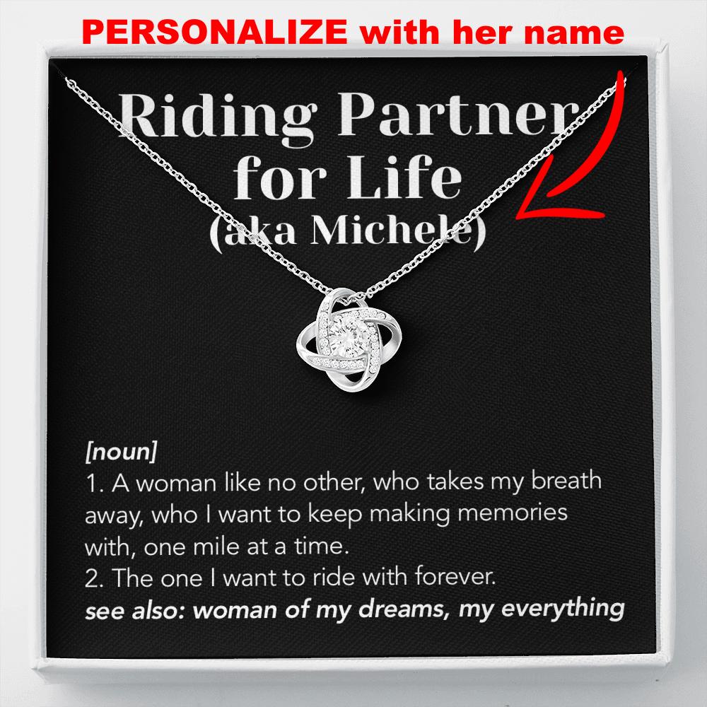 Jewelry - Personalized Riding Partner Meaning Love Knot Necklace