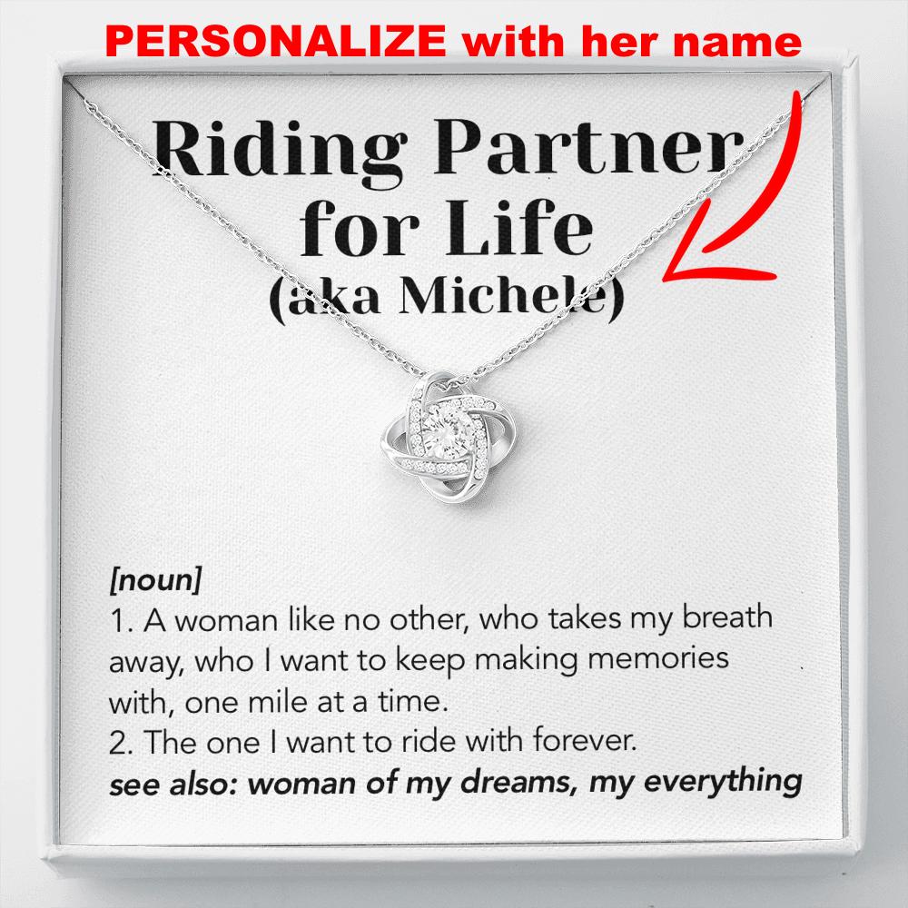 Jewelry - Personalized Riding Partner Meaning Love Knot Necklace