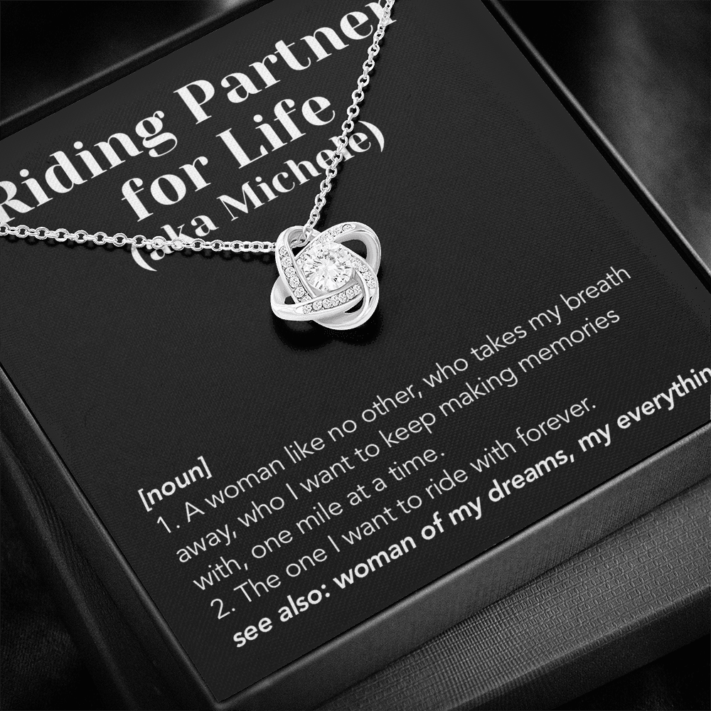 Jewelry - Personalized Riding Partner Meaning Love Knot Necklace