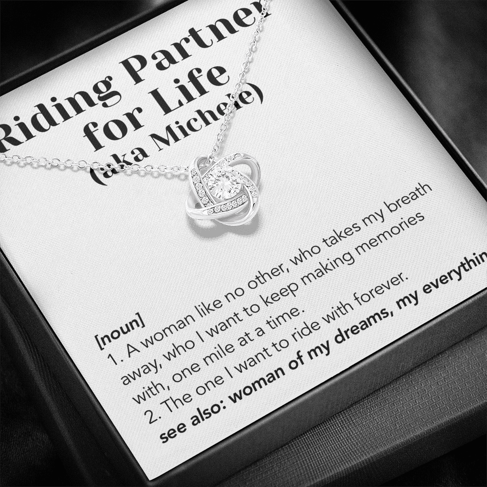 Jewelry - Personalized Riding Partner Meaning Love Knot Necklace