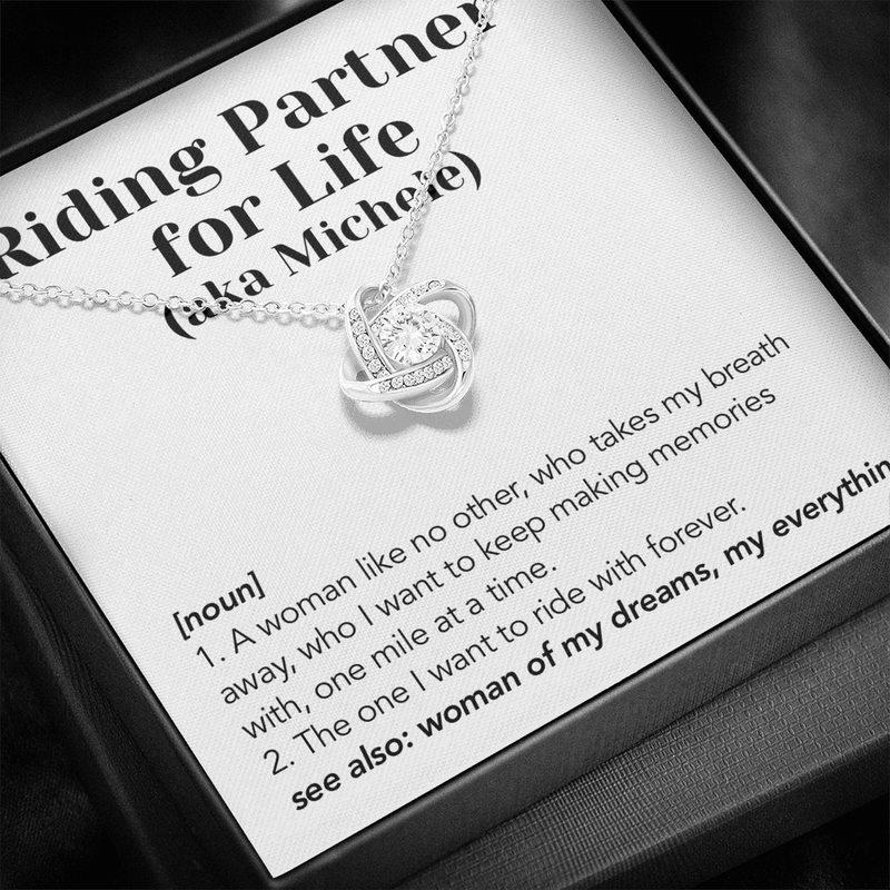 Jewelry - Personalized Riding Partner Meaning Love Knot Necklace