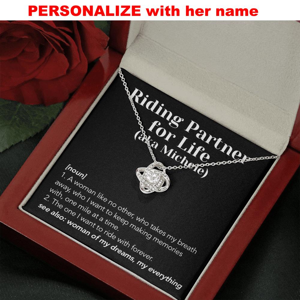 Jewelry - Personalized Riding Partner Meaning Love Knot Necklace