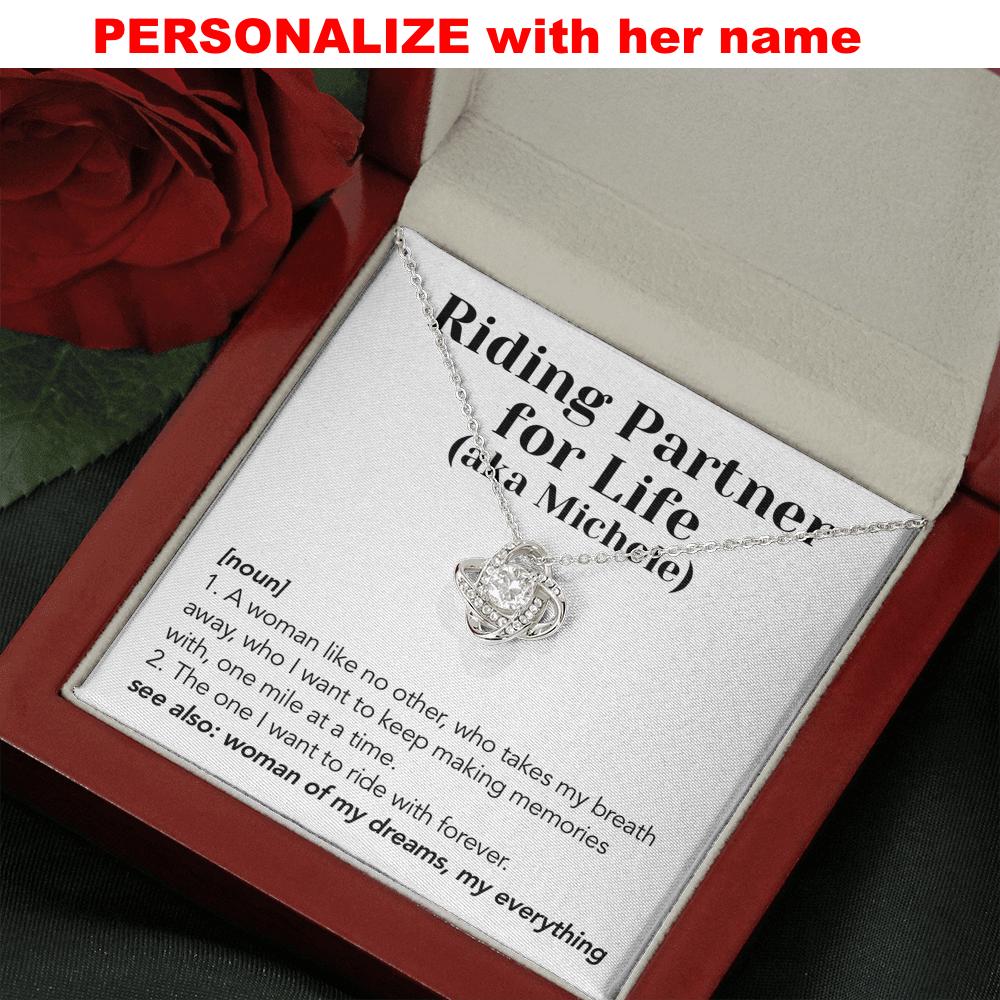 Jewelry - Personalized Riding Partner Meaning Love Knot Necklace