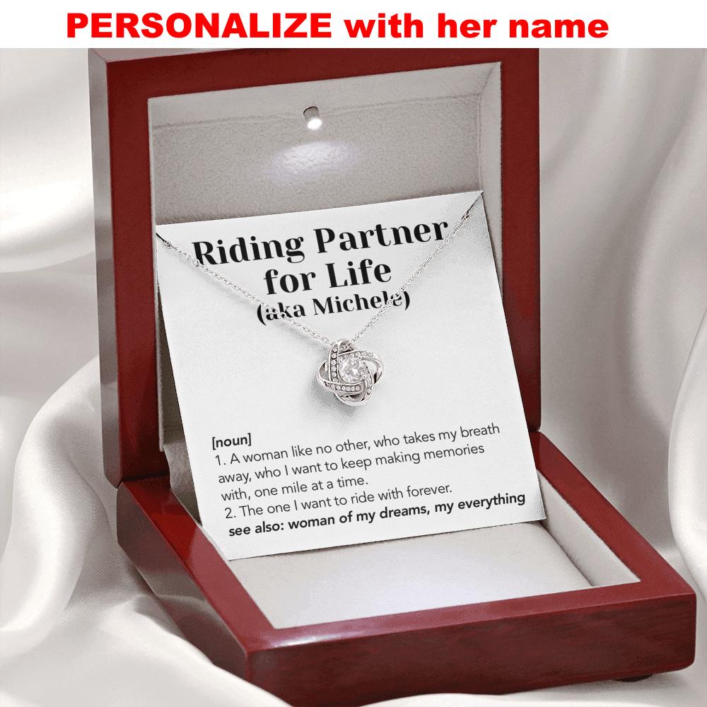 Jewelry - Personalized Riding Partner Meaning Love Knot Necklace