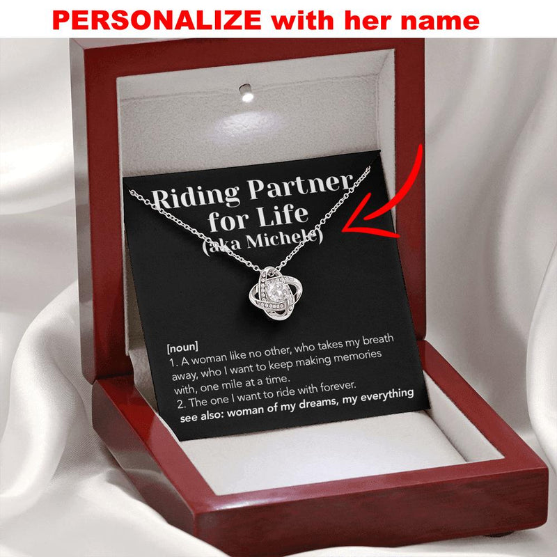 Jewelry - Personalized Riding Partner Meaning Love Knot Necklace
