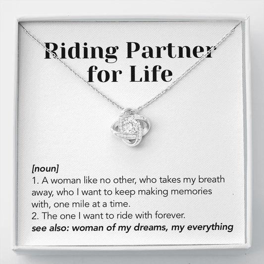 Jewelry - Riding Partner For Life Meaning Love Knot Necklace