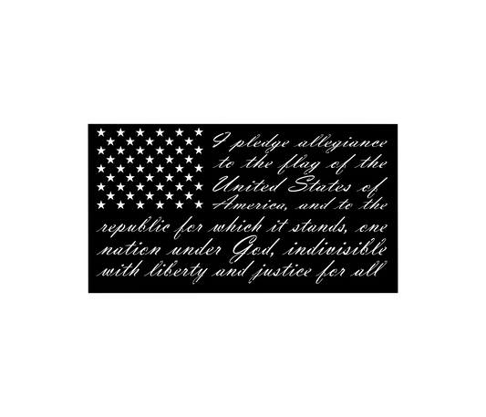 Pledge of Allegiance Flag Metal Wall Art (USA Made)