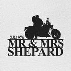 Happily Married Biker Couple - PERSONALIZED Metal Wall Art (🇺🇸Made In The USA) - Original
