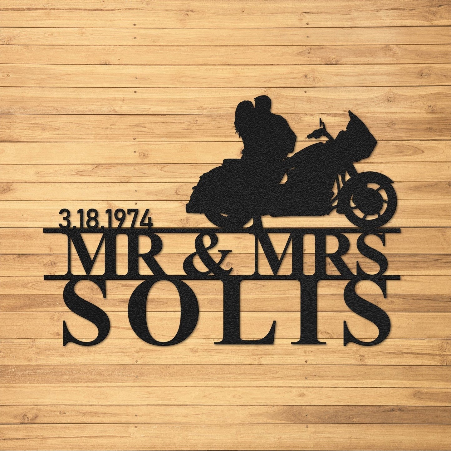 PERSONALIZED Biker Couple Metal Wall Art (🇺🇸Made In The USA)