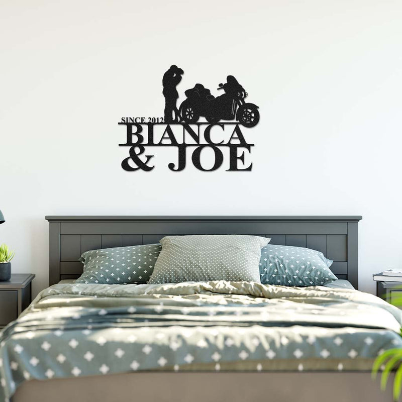 PERSONALIZED Trike Biker Couple - Metal Wall Art (🇺🇸Made In The USA)