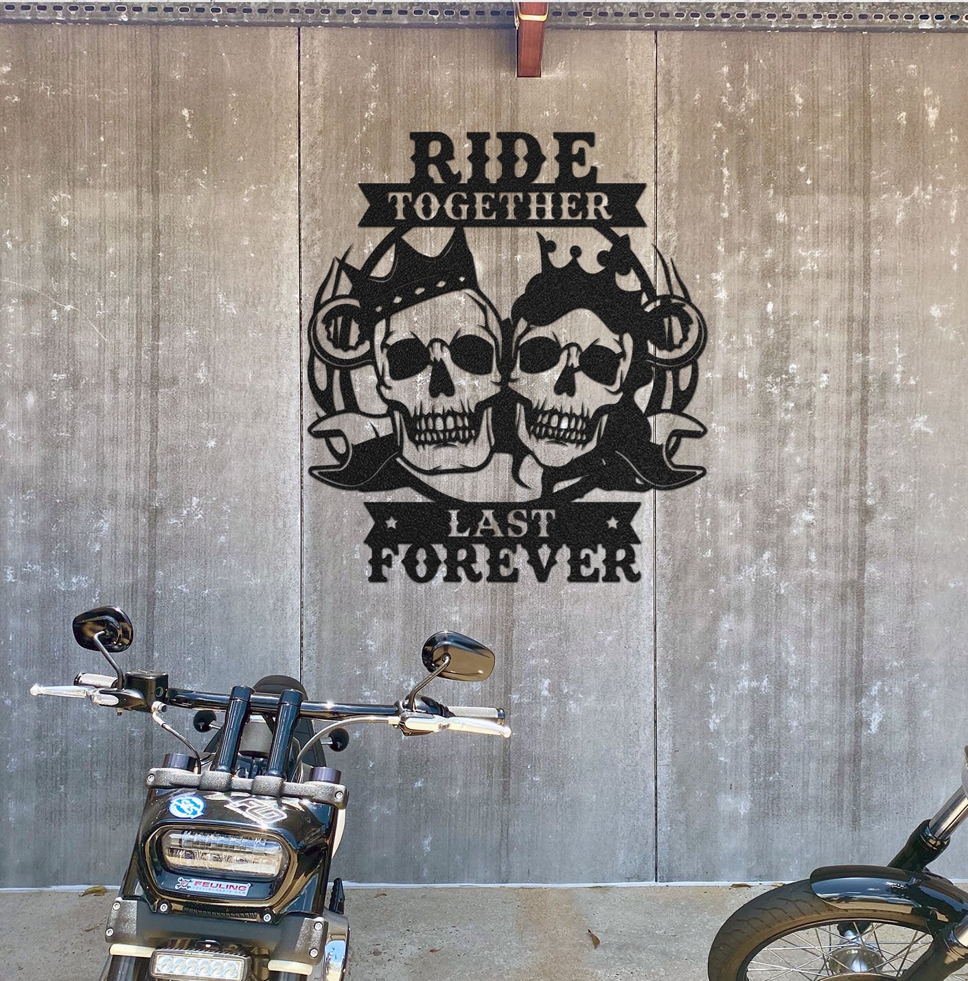 Ride Together Last Forever Metal Wall Art (🇺🇸Made In The USA)
