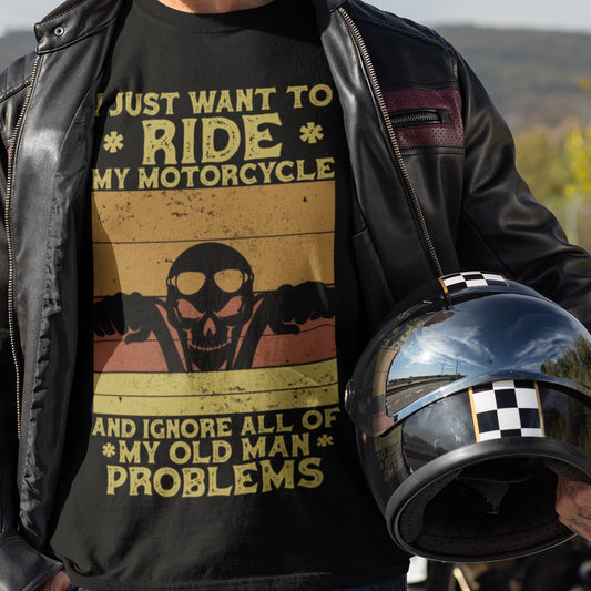 Old Man Motorcycle Shirt