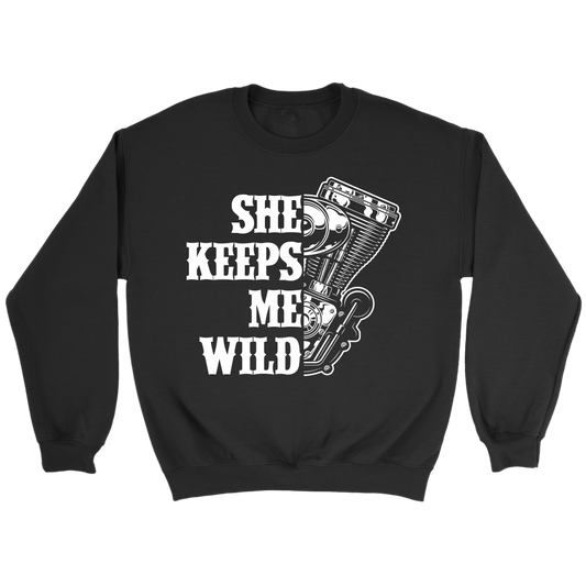 He Keeps Me Safe, She Keeps Me Wild Couples Hoodie