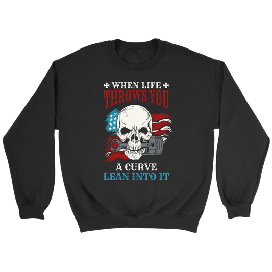 When Life Throws You A Curve  Biker Shirt