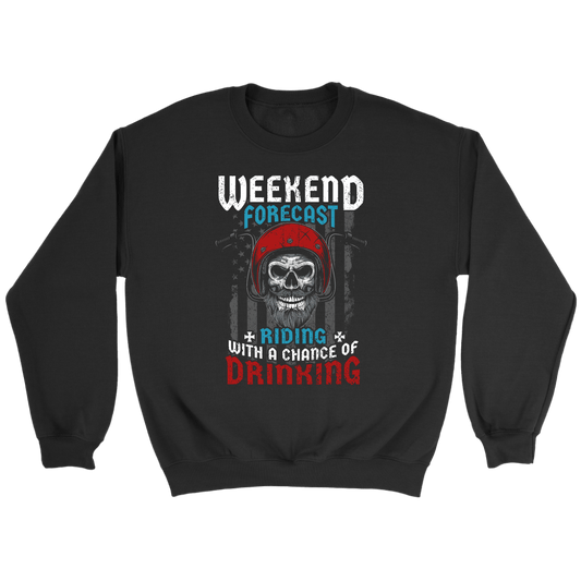 Weekend Forecast Riding with Drinking Biker Shirt