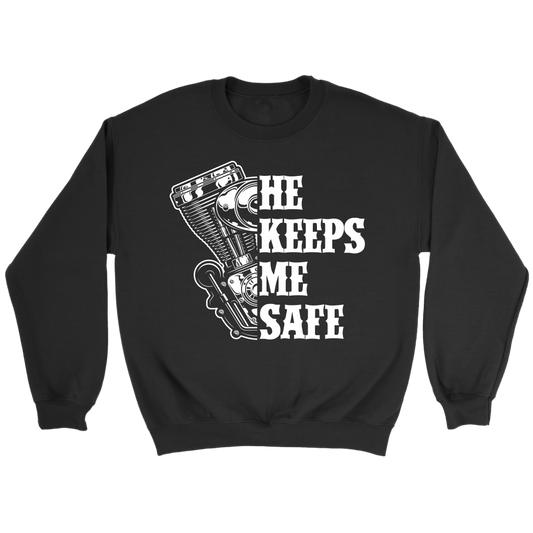 He Keeps Me Safe, She Keeps Me Wild Couples Hoodie