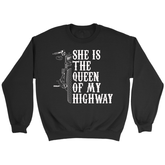 She Is The Queen Of My Highway Biker Shirt