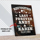 Ride Together Last Forever Personalized Premium Canvas